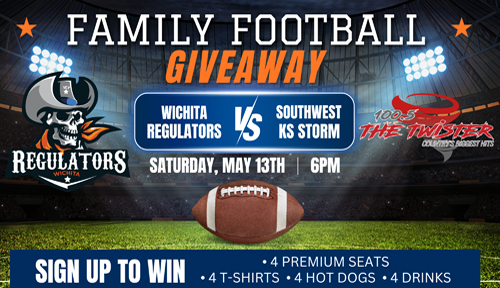 The Twister May 13th Family Football Giveaway with The Wichita Regulators